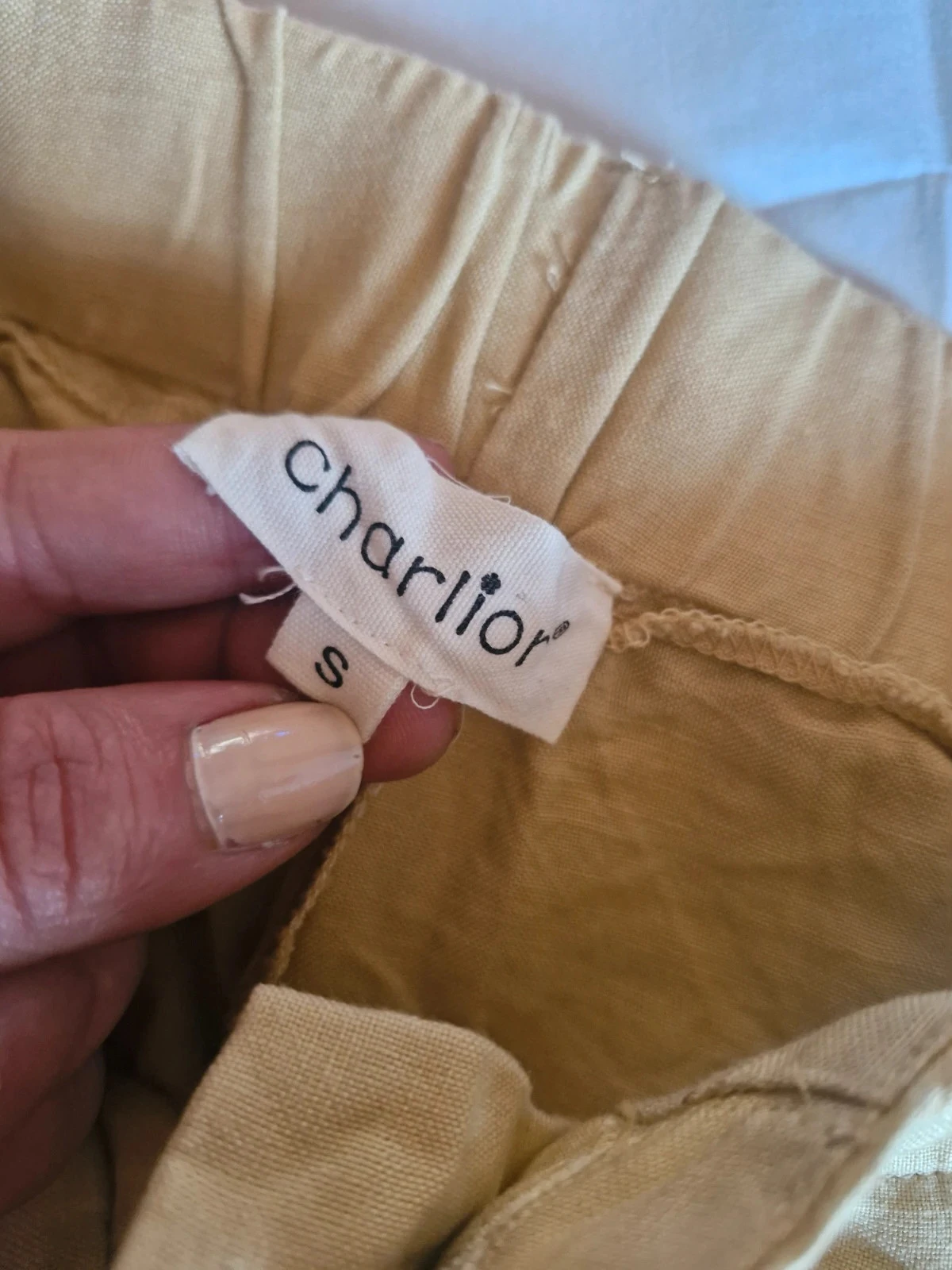 Short Charlior hoge taille pastelbeige geel S – photo 3